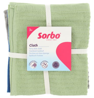 Sorbo Badstof Vaatdoeken 35 x 35 cm 3 stuks