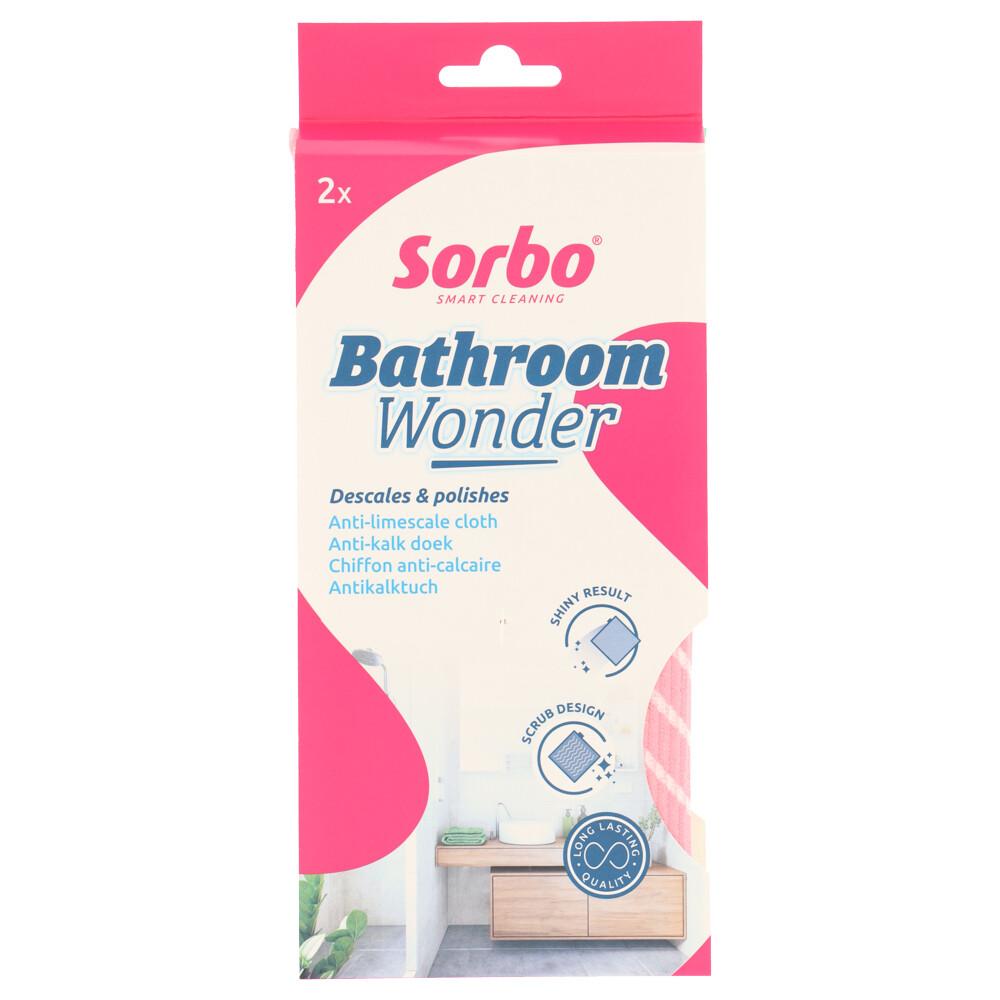 Sorbo Microvezel Anti-Kalkdoek 33x43 cm 2 stuks