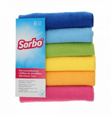 30x Sorbo Microvezeldoeken Trendy Colors 40 x 40 cm 6 stuks