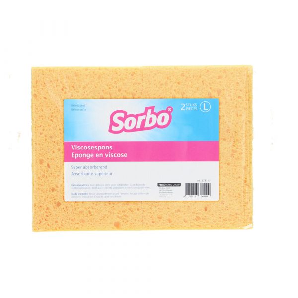 Sorbo Viscose Spons Large Duo Actiepack 2 stuks