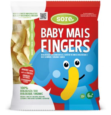 6x Sore Baby Maisfingers Aardbei 35 gr