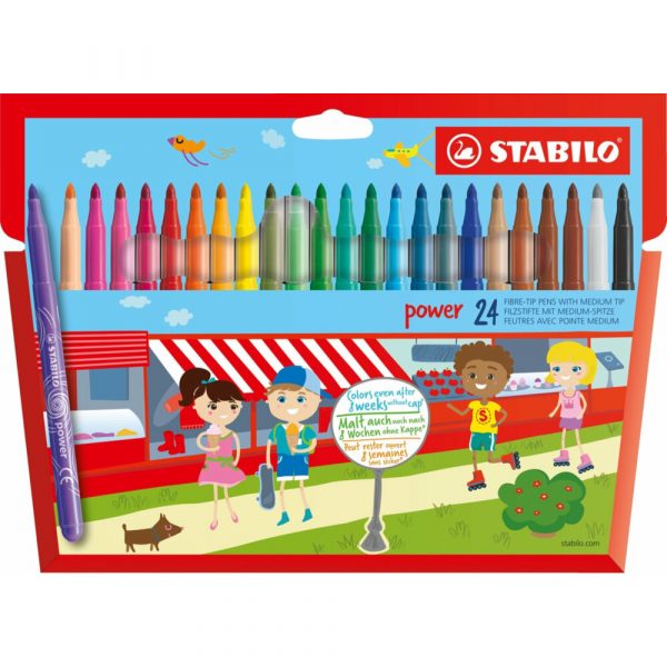 Stabilo Viltstiften Power Stiften 24 stuks