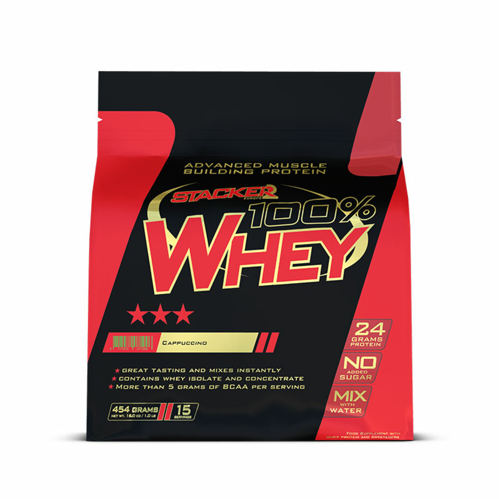 Stacker 100% Whey Cappuccino 454 gr