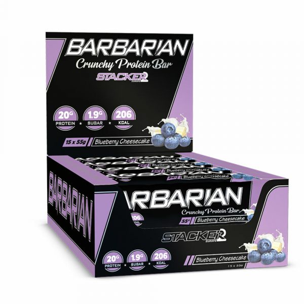 Stacker Barbarian Bar Blueberry Cheesecake 15 x 55 gr