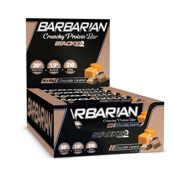 Stacker Barbarian Bar Chocolate Caramel 15 x 55 gr