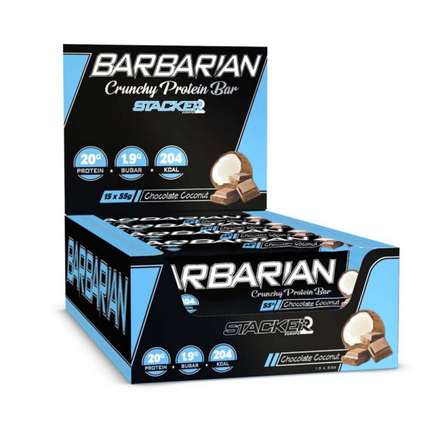 Stacker Barbarian Bar Chocolate Coconut 15 x 55 gr