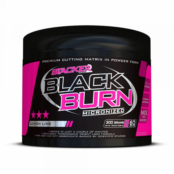 6x Stacker Black Burn Micronized Lemon Lime 300 gr