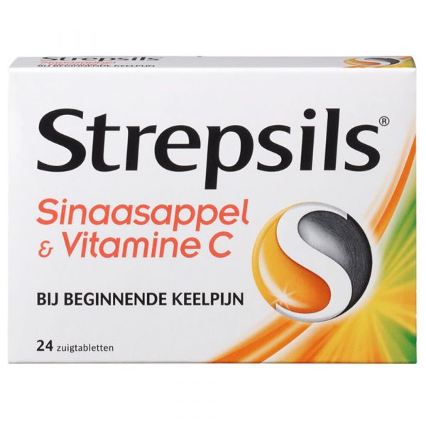 Strepsils Zuigtabletten Sinaasappel&Vitamine C 24 tabletten