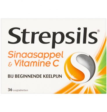 Strepsils Zuigtabletten Sinaasappel&Vitamine C 36 tabletten