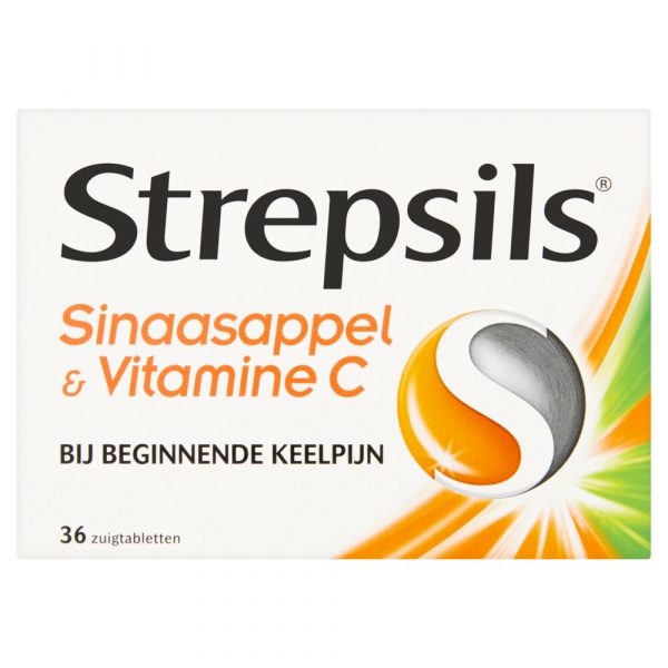 Strepsils Zuigtabletten Sinaasappel&Vitamine C 36 tabletten