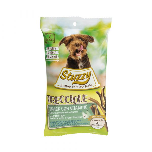 Stuzzy Hondensnack Trecciole Fruit 160 gr