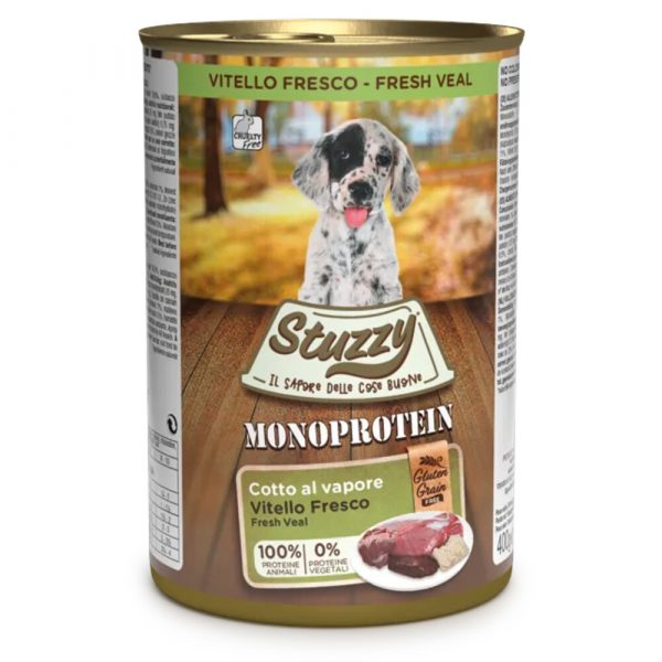 6x Stuzzy Hondenvoer MonoProtein Puppy Kalfsvlees 400 gr