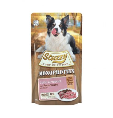 12x Stuzzy Hondenvoer Monoprotein Graanvrij Ham 150 gr