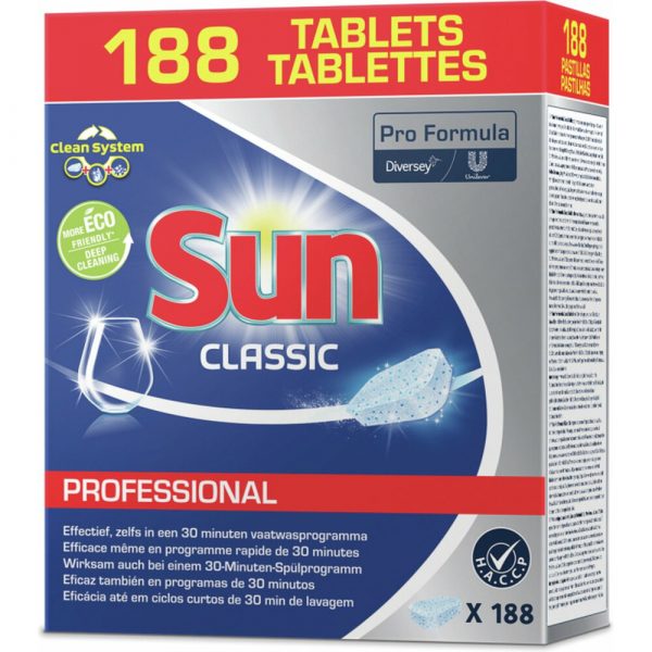 Sun Vaatwastabletten Classic Professional 188 stuks