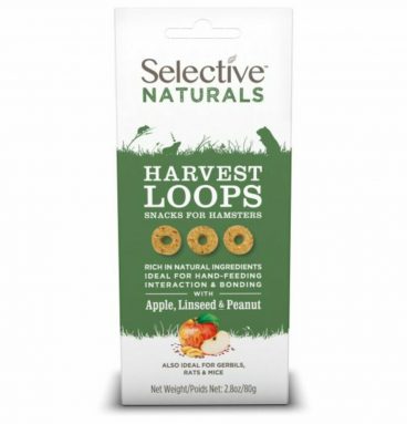 4x Supreme Selective Naturals Snack Harvest Loops 80 gr