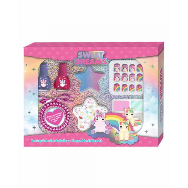 Sweet Dreams Unicorn Make up Set Met Kunstnagels