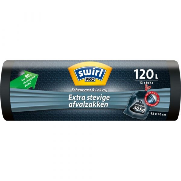 Swirl Vuilniszakken Pro Extra stevig 120 liter 12 stuks