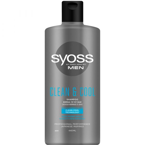 6x Syoss Men Clean and Cool Shampoo 440 ml