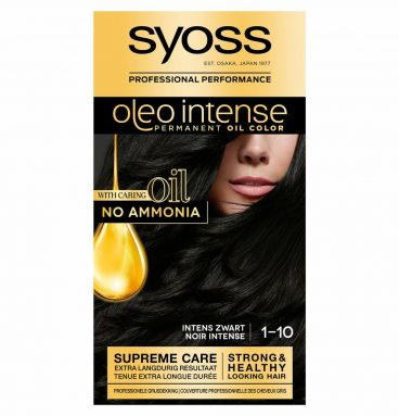 3x Syoss Oleo Intense 1-10 Intens Zwart Haarverf