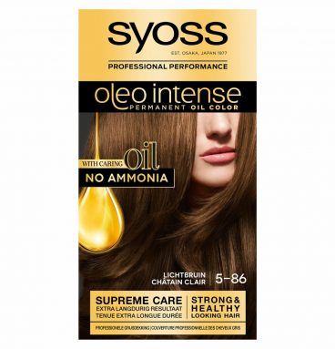 3x Syoss Oleo Intense 5-86 Lichtbruin Haarverf