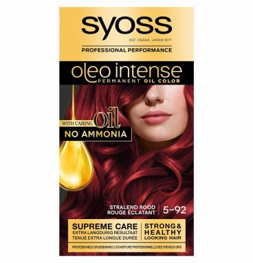 3x Syoss Oleo Intense 5-92 Stralend Rood Haarverf