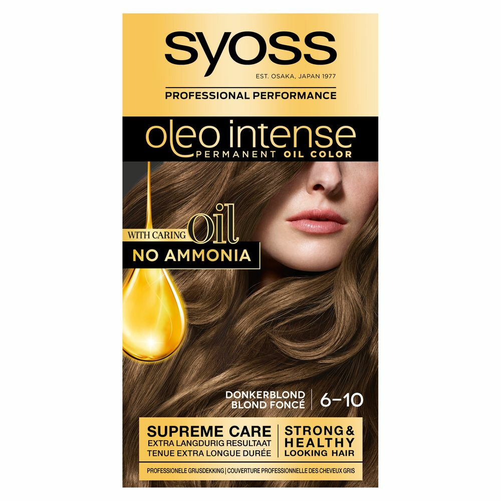 3x Syoss Oleo Intense Haarverf 6-10 Donkerblond