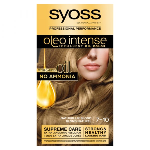 3x Syoss Oleo Intense Haarverf 7-10 Natuurlijk Blond