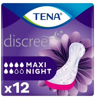 3x TENA Discreet Maxi Night 12 stuks