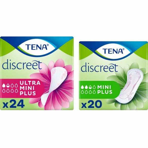 TENA Discreet Ultra Mini Plus en Mini Plus Pakket