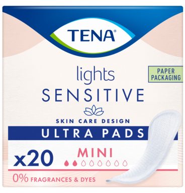 3x TENA Lights Sensitive Ultra Pads Mini 20 stuks