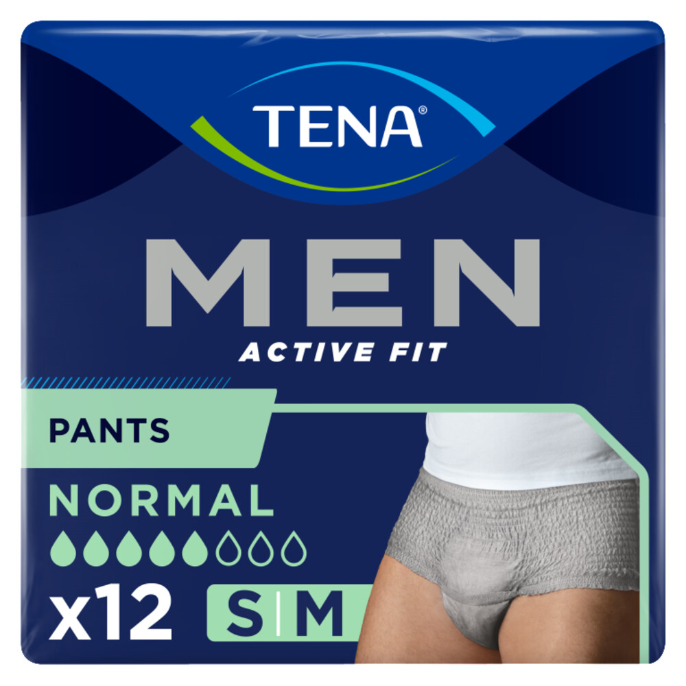 3x TENA Men Active Fit Normal Small/Medium 12