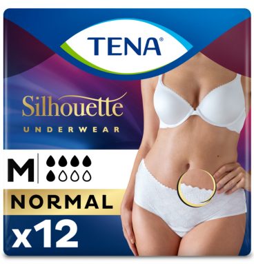 3x TENA Pants Silhouette Normal Blanc Lage Taille Medium 12 stuks