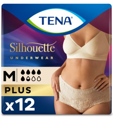 4x TENA Pants Silhouette Plus Crème Hoge Taille Medium 12 stuks