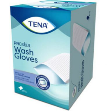 TENA Wash Glove Plastic Binnenkant 175 stuks