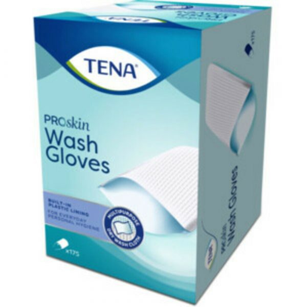 TENA Wash Glove Plastic Binnenkant 175 stuks