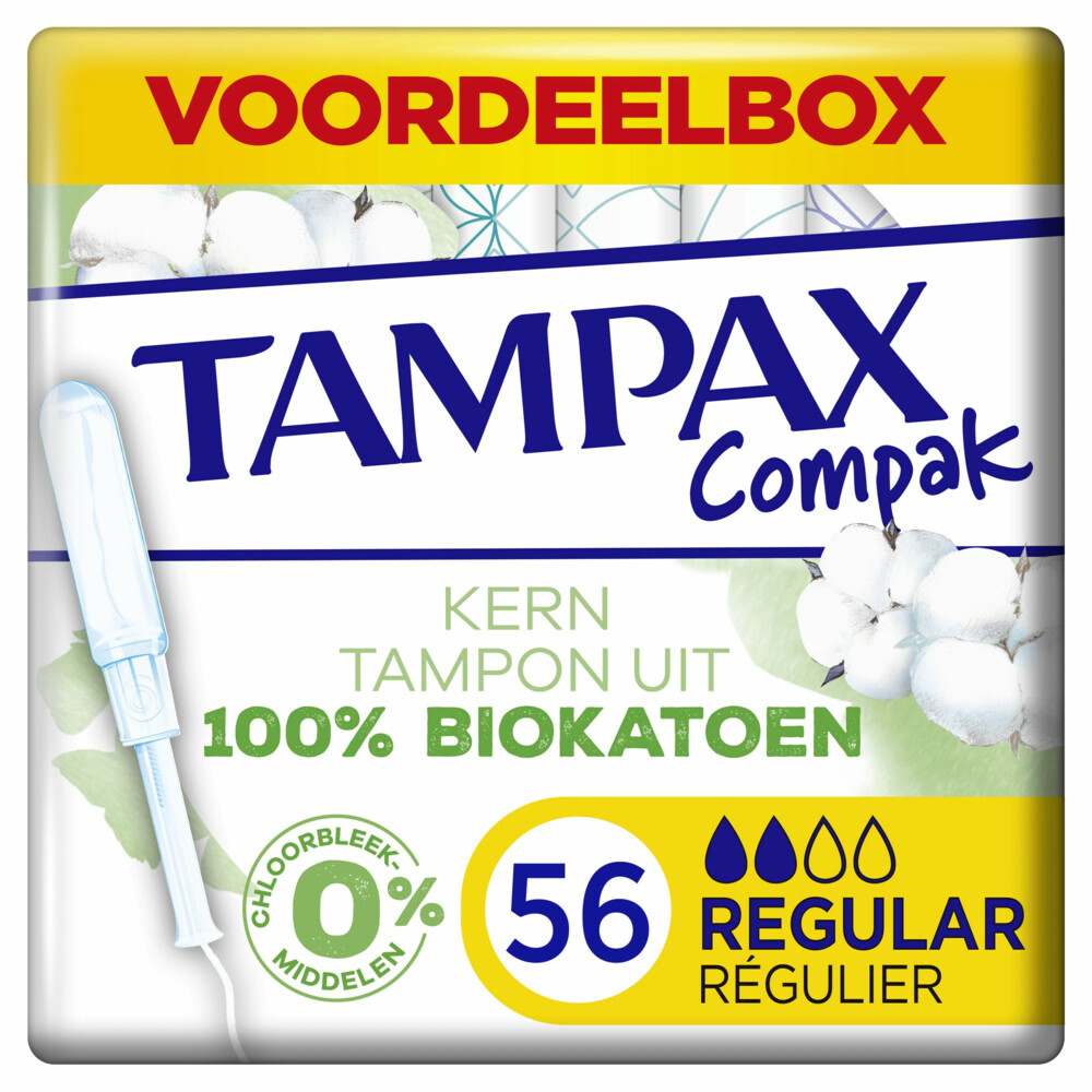 Tampax Tampons Cotton Protection Regular 56 stuks