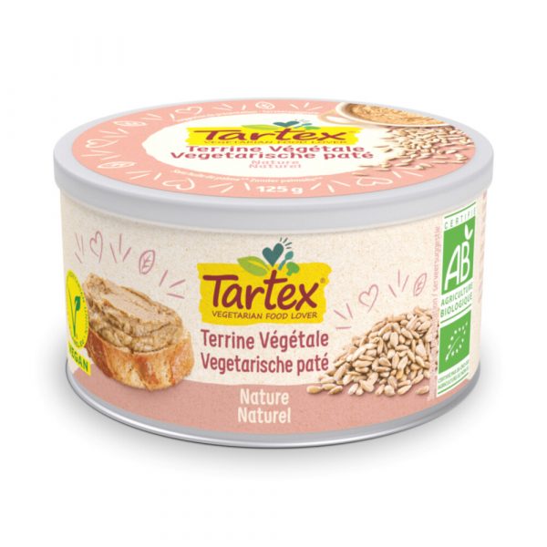 3x Tartex Paté Naturel Bio 125 gr