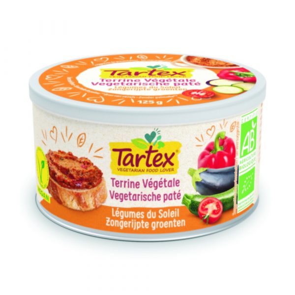 3x Tartex Paté Zongerijpte Groenten 125 gr