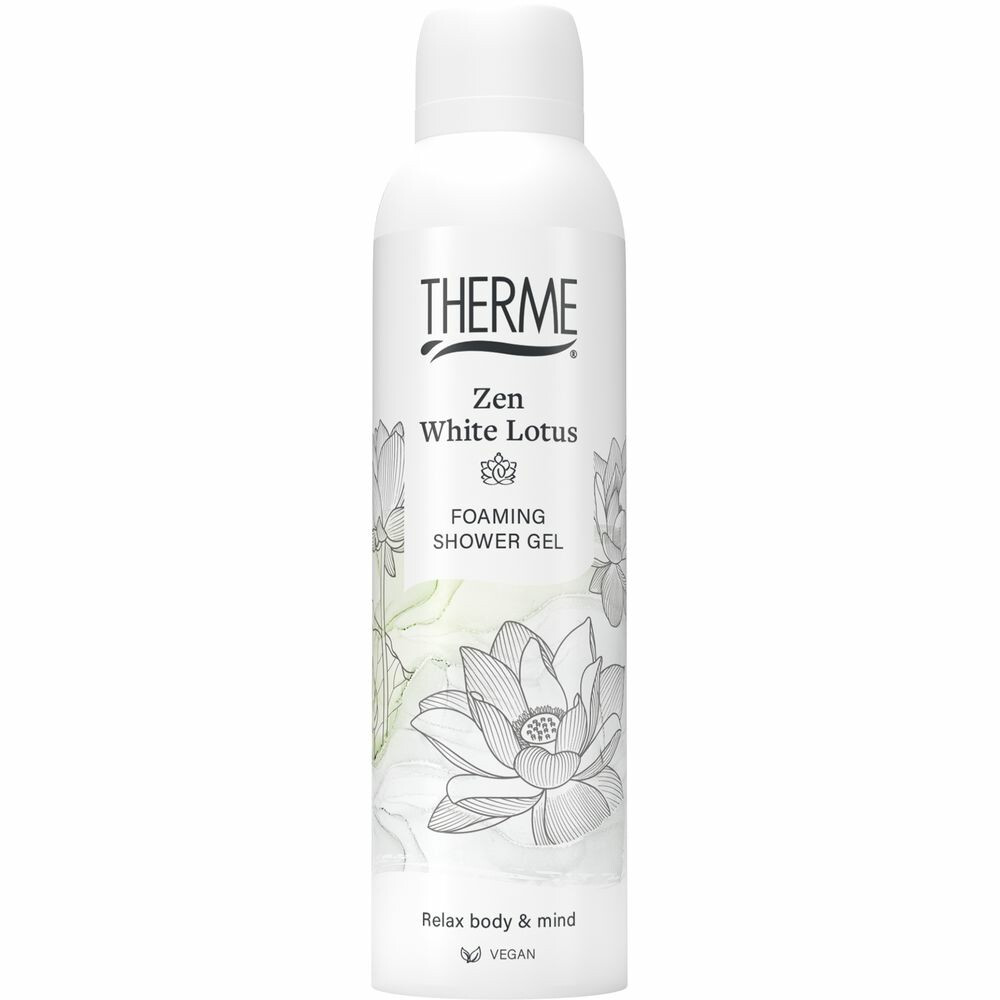 6x Therme Zen White Lotus Foaming Shower Gel 200 ml