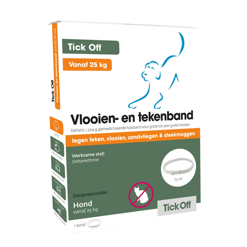 Tick Off Anti Vlooien en Teken Halsband Hond>25 kg