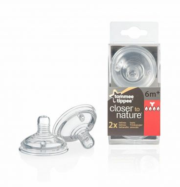 2x Tommee Tippee Closer to Nature Flesspeen Pap 2 stuks