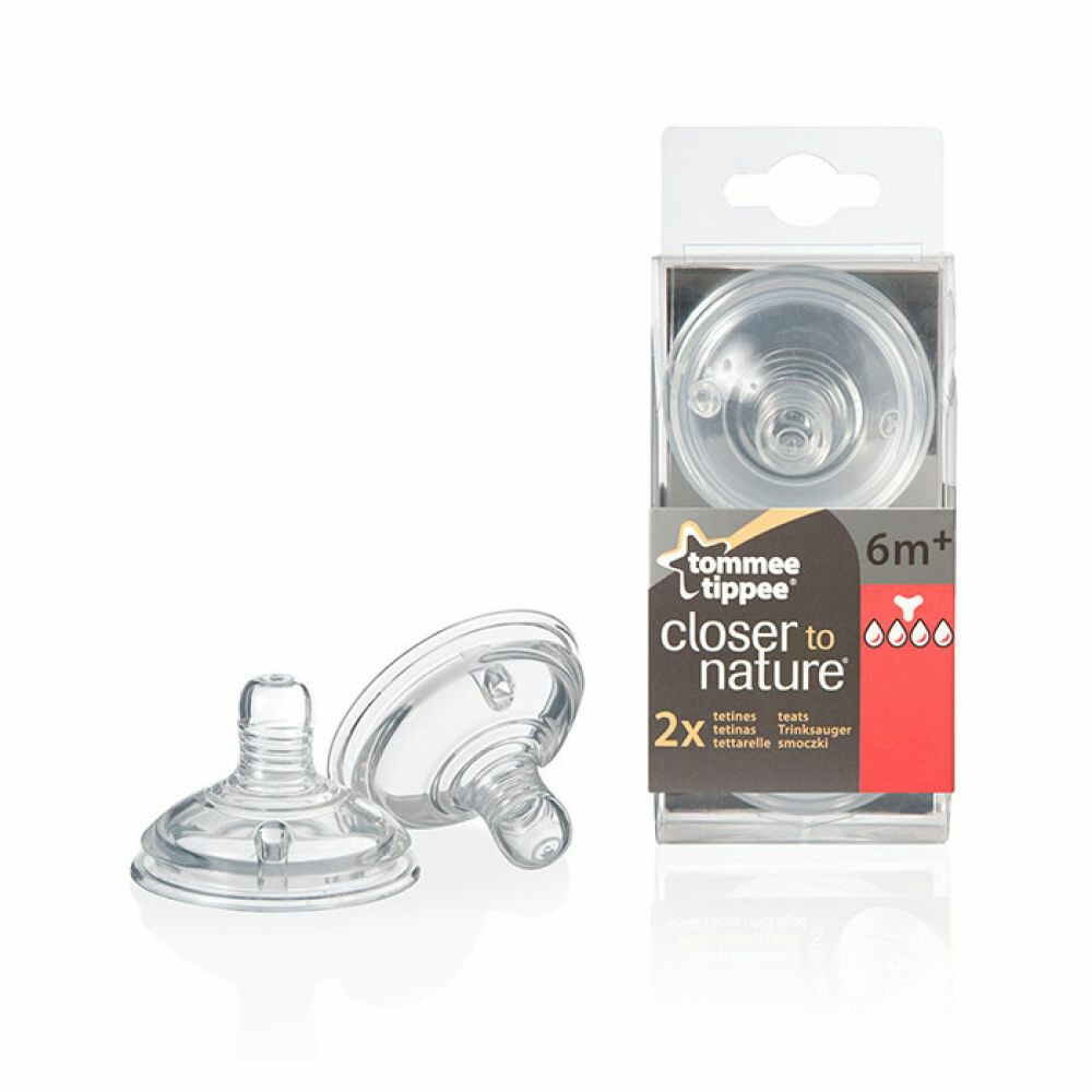 2x Tommee Tippee Closer to Nature Flesspeen Pap 2 stuks