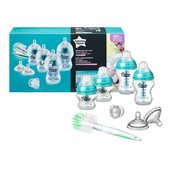 2x Tommee Tippee Zuigflessen Starterset Newborn Anti colic Kit