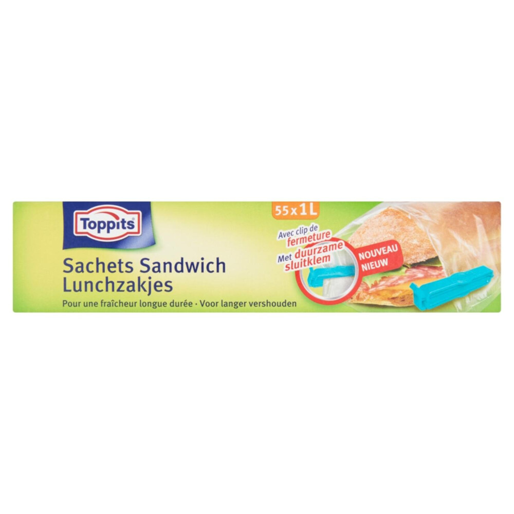 Toppits Lunchzakjes 1 liter 55 stuks