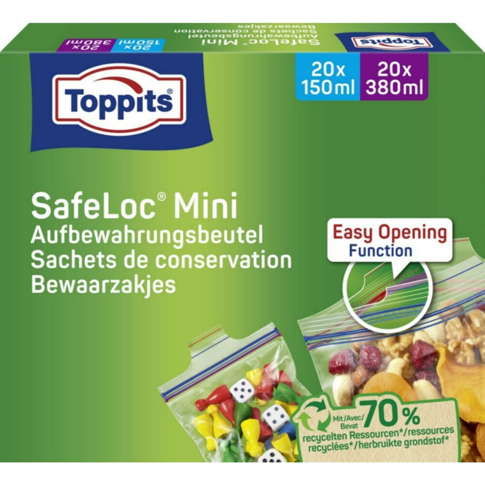 Toppits Safeloc Mini Zip-Zakjes 40 stuks