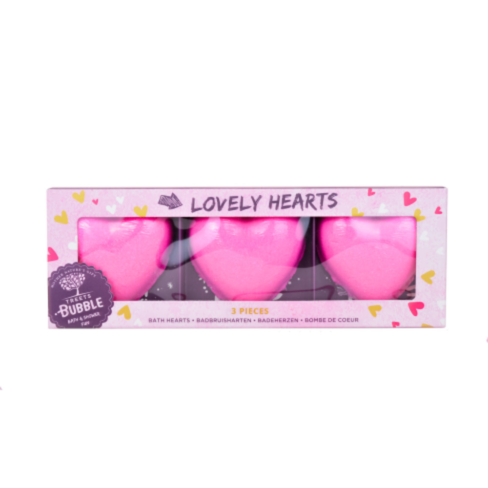 Treets Bruisbal Lovely Hearts 3 stuks