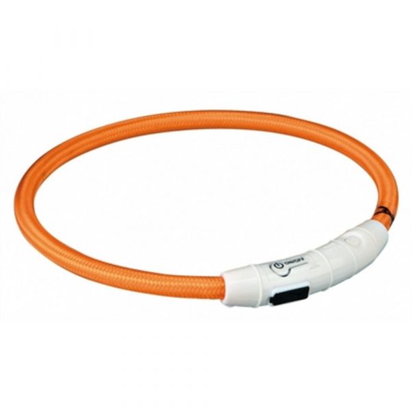 Trixie Hondenhalsband met Led-lampjes Oranje 65 cm