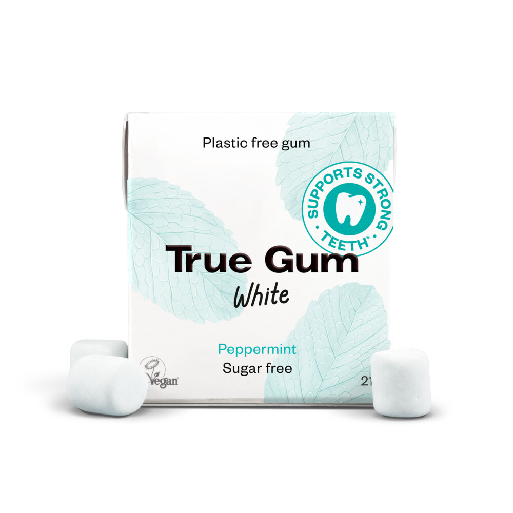 6x True Gum Kauwgom White Sugarfree 21 gr