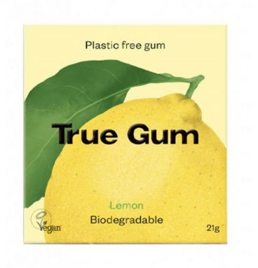 3x True Gum Plastic Vrije Kauwgom Lemon 21 gr