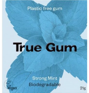 6x True Gum Plastic Vrije Kauwgom Strong Mint 21 gr